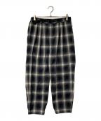 koti BEAUTY&YOUTHコティ ビューティーアンドユース）の古着「WOOL 2P EASY クライミングパンツ」｜ブラック×グレー