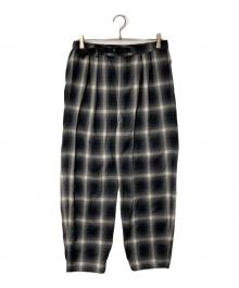 koti BEAUTY&YOUTH（コティ ビューティーアンドユース）の古着「WOOL 2P EASY クライミングパンツ」｜ブラック×グレー