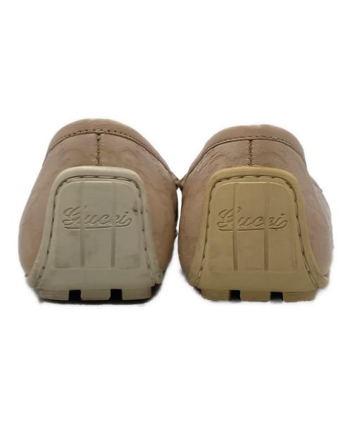 GUCCI（グッチ）GUCCI (グッチ) GG柄 ホースビット ドライビングシューズ ピンクベージュ サイズ:35の古着・服飾アイテム
