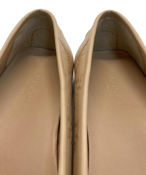 GUCCI（グッチ）GUCCI (グッチ) GG柄 ホースビット ドライビングシューズ ピンクベージュ サイズ:35の古着・服飾アイテム