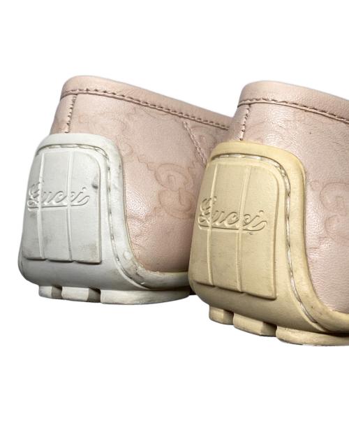 GUCCI（グッチ）GUCCI (グッチ) GG柄 ホースビット ドライビングシューズ ピンクベージュ サイズ:35の古着・服飾アイテム