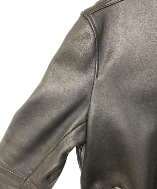 DIESEL（ディーゼル）DIESEL (ディーゼル) ラムレザー シングルライダースジャケット ブラック サイズ:Mの古着・服飾アイテム