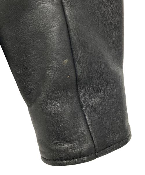 DIESEL（ディーゼル）DIESEL (ディーゼル) ラムレザー シングルライダースジャケット ブラック サイズ:Mの古着・服飾アイテム