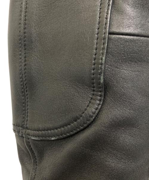 DIESEL（ディーゼル）DIESEL (ディーゼル) ラムレザー シングルライダースジャケット ブラック サイズ:Mの古着・服飾アイテム