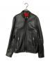 DIESEL（ディーゼル）の古着「ラムレザー シングルライダースジャケット」｜ブラック