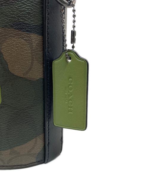 COACH（コーチ）COACH (コーチ) シグネチャー バーレル クロスボディ ショルダーバッグ ブラック×オリーブの古着・服飾アイテム