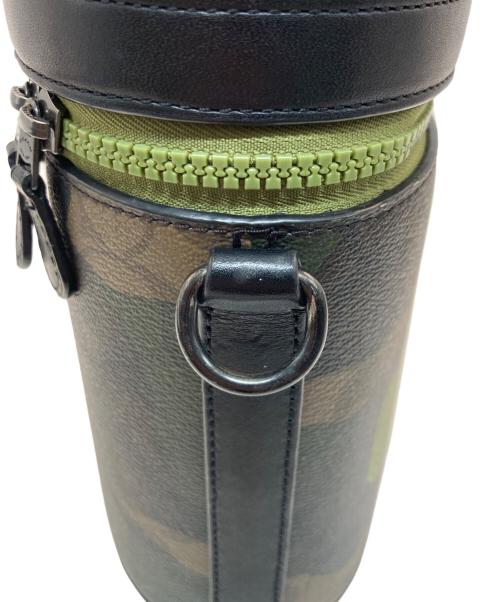 COACH（コーチ）COACH (コーチ) シグネチャー バーレル クロスボディ ショルダーバッグ ブラック×オリーブの古着・服飾アイテム