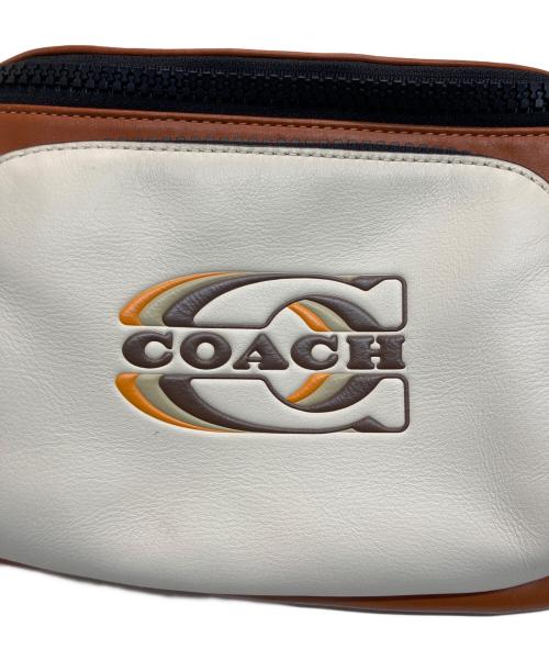 COACH（コーチ）COACH (コーチ) トラック ベルト バッグ ブラウン×アイボリーの古着・服飾アイテム