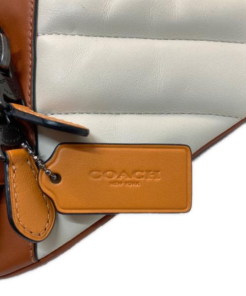 COACH（コーチ）COACH (コーチ) トラック ベルト バッグ ブラウン×アイボリーの古着・服飾アイテム
