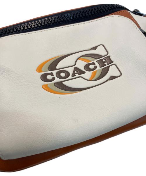 COACH（コーチ）COACH (コーチ) トラック ベルト バッグ ブラウン×アイボリーの古着・服飾アイテム