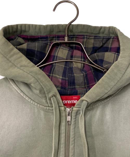 SUPREME（シュプリーム）SUPREME (シュプリーム) Bleached Zip Up Sweatshirt グリーン サイズ:Ｓの古着・服飾アイテム