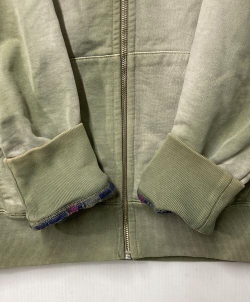 SUPREME（シュプリーム）SUPREME (シュプリーム) Bleached Zip Up Sweatshirt グリーン サイズ:Ｓの古着・服飾アイテム