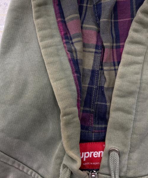 SUPREME（シュプリーム）SUPREME (シュプリーム) Bleached Zip Up Sweatshirt グリーン サイズ:Ｓの古着・服飾アイテム