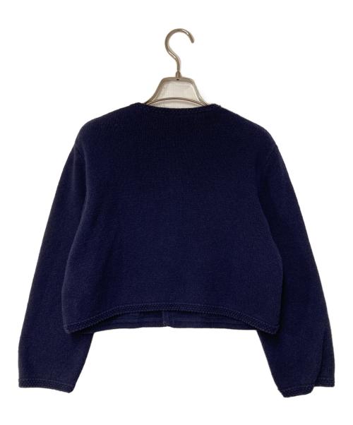 MACPHEE（マカフィー）MACPHEE (マカフィー) ハーフミラノリブ クロップドカーディガン ネイビー サイズ:Sの古着・服飾アイテム