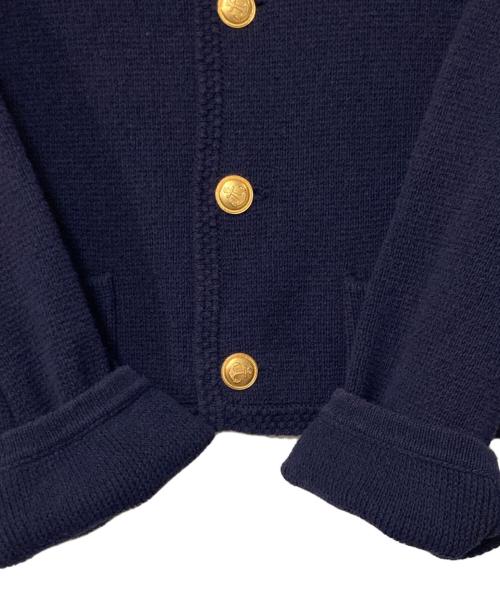 MACPHEE（マカフィー）MACPHEE (マカフィー) ハーフミラノリブ クロップドカーディガン ネイビー サイズ:Sの古着・服飾アイテム