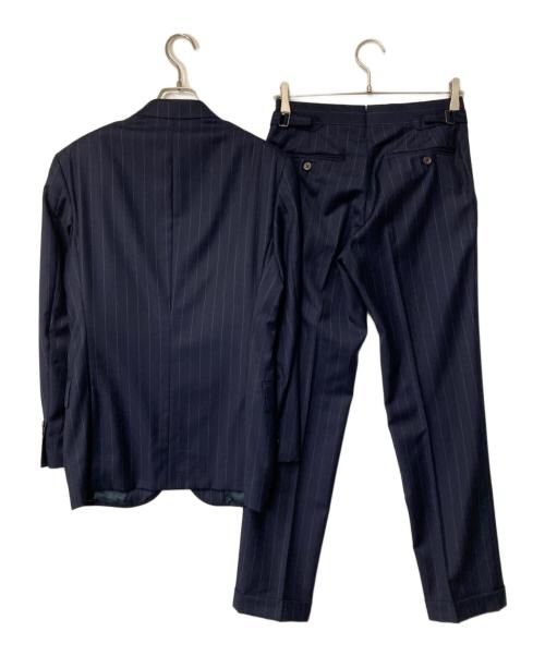 POLO RALPH LAUREN（ポロ・ラルフローレン）POLO RALPH LAUREN (ポロ・ラルフローレン) ウールストライプセットアップ ネイビー サイズ:36Sの古着・服飾アイテム