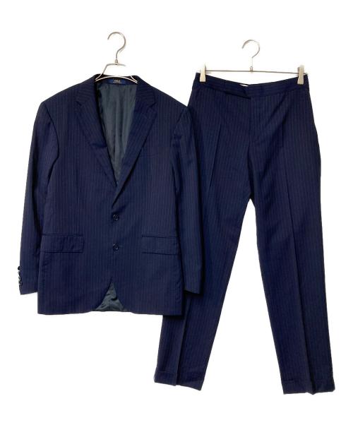 POLO RALPH LAUREN（ポロ・ラルフローレン）POLO RALPH LAUREN (ポロ・ラルフローレン) ストライプウールセットアップ ネイビー サイズ:36Sの古着・服飾アイテム