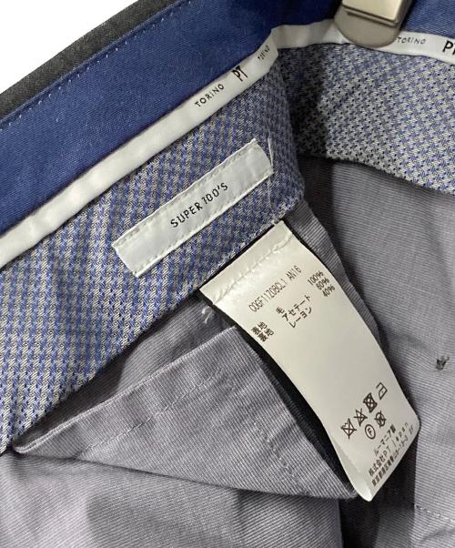 torino（トリノ）torino (トリノ) SUPER100s ウールパンツ グレー サイズ:44の古着・服飾アイテム