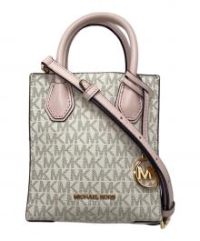 MICHAEL KORS（マイケル・コース）の古着「シグネチャー2WAYショルダーバッグ」｜ベージュ×ピンク