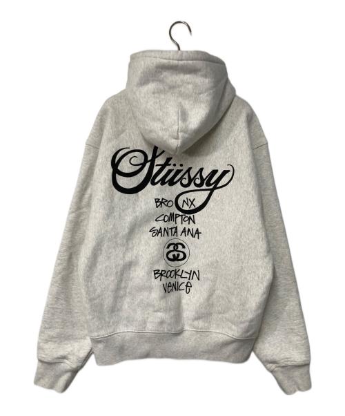 stussy（ステューシー）stussy (ステューシー) プルオーバーパーカー アイボリー サイズ:Lの古着・服飾アイテム
