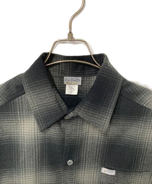 CalTop（キャルトップ）CalTop (キャルトップ) オンブレチェックシャツ ブラック×グレー サイズ:Ｍの古着・服飾アイテム