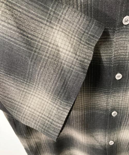 CalTop（キャルトップ）CalTop (キャルトップ) オンブレチェックシャツ ブラック×グレー サイズ:Ｍの古着・服飾アイテム