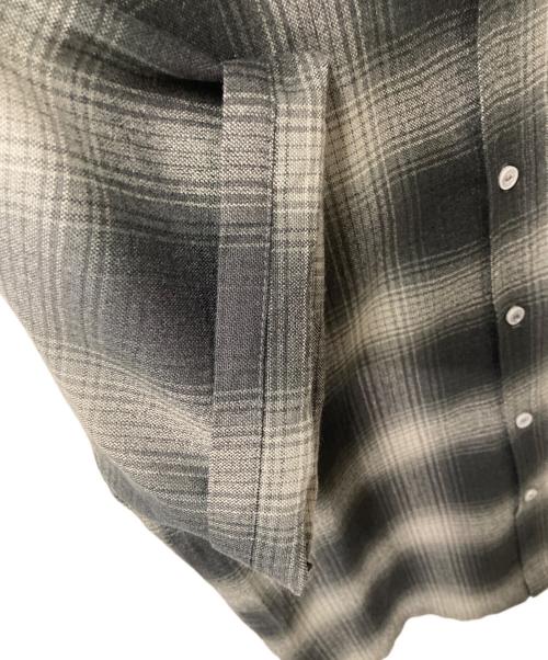 CalTop（キャルトップ）CalTop (キャルトップ) オンブレチェックシャツ ブラック×グレー サイズ:Ｍの古着・服飾アイテム