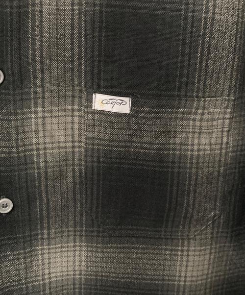 CalTop（キャルトップ）CalTop (キャルトップ) オンブレチェックシャツ ブラック×グレー サイズ:Ｍの古着・服飾アイテム