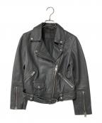 ALL SAINTSオールセインツ）の古着「ラムレザーダブルライダースジャケット」｜グレー
