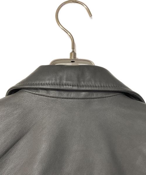 ALL SAINTS（オールセインツ）ALL SAINTS (オールセインツ) ラムレザーダブルライダースジャケット グレー サイズ:EU 34の古着・服飾アイテム
