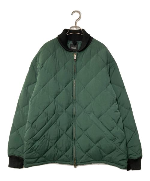 BEAMS（ビームス）BEAMS (ビームス) ワーク キルト ダウン ジャケット グリーン サイズ:Lの古着・服飾アイテム