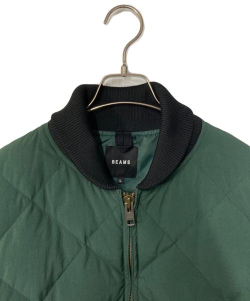 BEAMS（ビームス）BEAMS (ビームス) ワーク キルト ダウン ジャケット グリーン サイズ:Lの古着・服飾アイテム