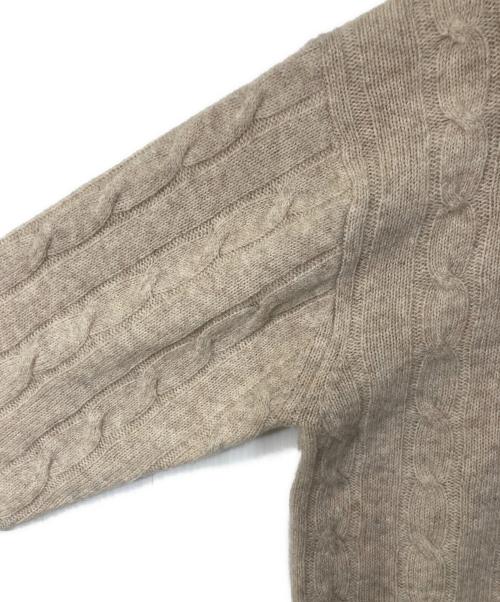 SHIPS any（シップスエニィ）SHIPS any (シップスエニィ) ヤク ケーブル クルーネック ニット カーディガン ベージュ サイズ:Freeの古着・服飾アイテム