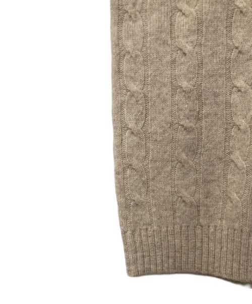 SHIPS any（シップスエニィ）SHIPS any (シップスエニィ) ヤク ケーブル クルーネック ニット カーディガン ベージュ サイズ:Freeの古着・服飾アイテム