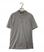 C.P COMPANYシーピーカンパニー）の古着「Stretch Pique Zipped Logo Polo」｜グレー