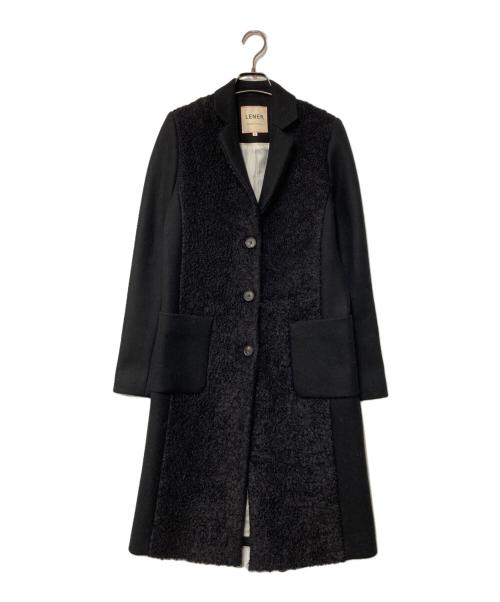 LENER（レネール）LENER (レネール) モヘヤ混 チェスターコート ブラック サイズ:36の古着・服飾アイテム