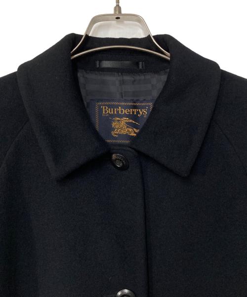 Burberry's（バーバリー）Burberry's (バーバリー) アンゴラ混 ステンカラーコート ブラック サイズ:38の古着・服飾アイテム