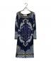 Emilio Pucci（エミリオ プッチ）の古着「総柄レーヨンワンピース」｜ネイビー×ブルー