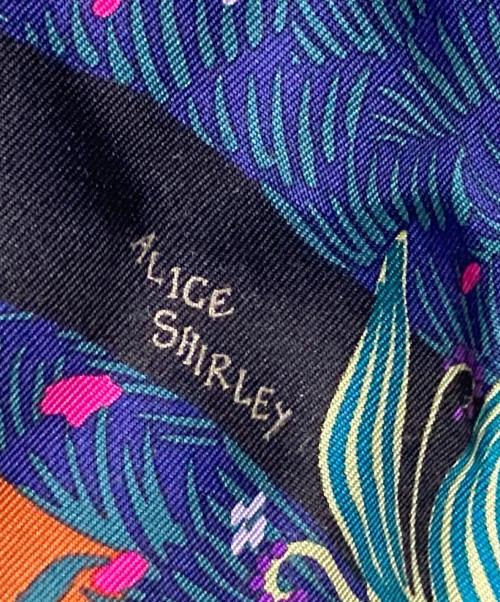 HERMES（エルメス）HERMES (エルメス) 英国式庭園にて Dans Un Jardin Anglais ALICE SHIRLEY カレ90 シルクスカーフ ブラック×マルチカラーの古着・服飾アイテム