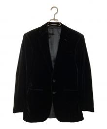 RALPH LAUREN（ラルフローレン）の古着「ベルベットテーラードジャケット」｜ブラック
