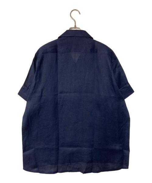 ARCODIO（アルコディオ）ARCODIO (アルコディオ) フレンチリネン 半袖プルオーバーシャツ ネイビー サイズ:Ｍの古着・服飾アイテム