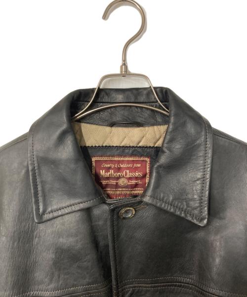 Marlboro Classics（マルボロクラッシクス）Marlboro Classics (マルボロクラッシクス) カウレザーコート ブラック サイズ:Lの古着・服飾アイテム
