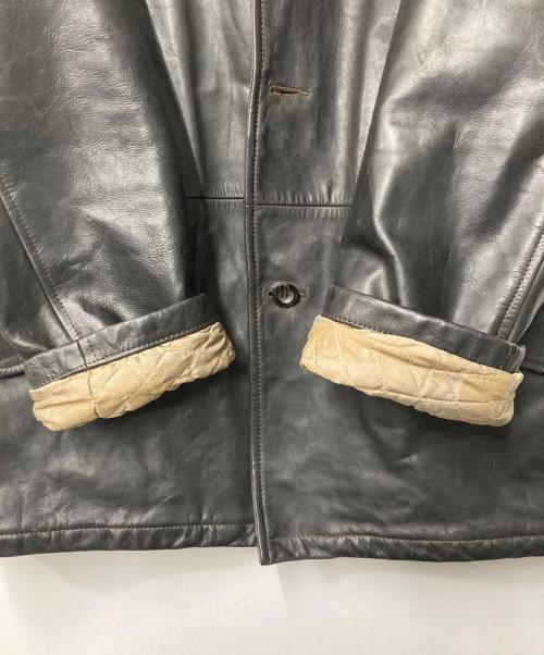 Marlboro Classics（マルボロクラッシクス）Marlboro Classics (マルボロクラッシクス) カウレザーコート ブラック サイズ:Lの古着・服飾アイテム