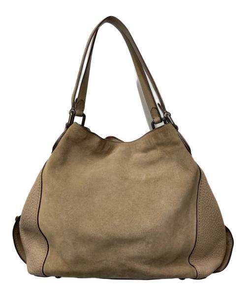 COACH（コーチ）COACH (コーチ) イーディー スエード切替トートバッグ ベージュの古着・服飾アイテム