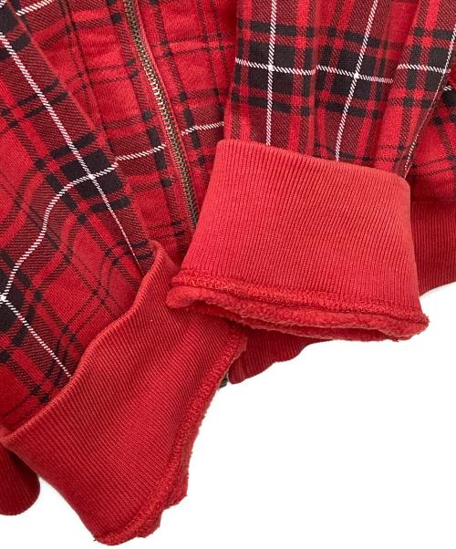 POLO RALPH LAUREN（ポロ・ラルフローレン）POLO RALPH LAUREN (ポロ・ラルフローレン) ポニー刺繍裏サーマルジップパーカー レッド×ブラック サイズ:XLの古着・服飾アイテム