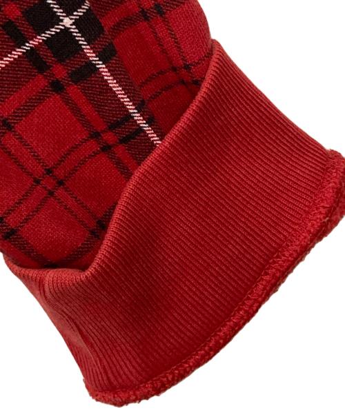 POLO RALPH LAUREN（ポロ・ラルフローレン）POLO RALPH LAUREN (ポロ・ラルフローレン) ポニー刺繍裏サーマルジップパーカー レッド×ブラック サイズ:XLの古着・服飾アイテム