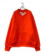 CAMBERキャンバー）の古着「裏サーマルジップアップブルゾン U.S.A製」｜オレンジ