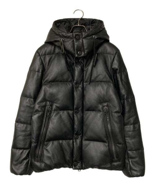 nano・universe（ナノ・ユニバース）nano・universe (ナノ・ユニバース) 西川ダウン ラムレザーダウンジャケット ブラック サイズ:Mの古着・服飾アイテム