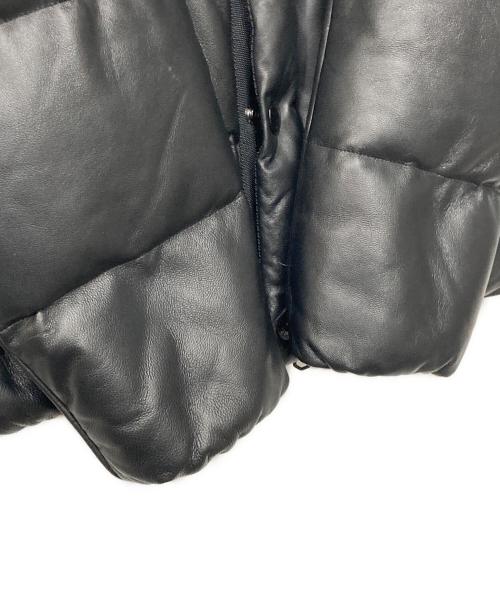 nano・universe（ナノ・ユニバース）nano・universe (ナノ・ユニバース) 西川ダウン ラムレザーダウンジャケット ブラック サイズ:Mの古着・服飾アイテム