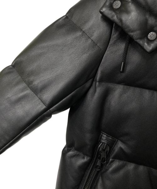 nano・universe（ナノ・ユニバース）nano・universe (ナノ・ユニバース) 西川ダウン ラムレザーダウンジャケット ブラック サイズ:Mの古着・服飾アイテム